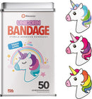 BioSwiss Bandages, Unicorn Shaped Self Adhesive Bandage, Latex Free Sterile Wound Care, Fun First Aid Kit Supplies for Kids, 50 Count by TinyTreasures Baby Boutique