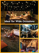 Brightown G40 Led Replacement Light Bulbs, 1W Shatterproof Globe Plastic Bulb Fits E12 or C7 Candelabra Screw Base, 1.5 Inch Dimmable Light Bulbs for Indoor Outdoor Patio Decor, Warm White, 50 Pack