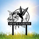 Custom Hummingbird Metal Garden Sign with Stakes, Bird Garden Decorations, Flower Design Personalized Garden Sign, Custom Garden Name Sign, Yard Decor, Home Gift by CozyNest Decor