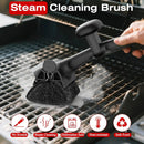 Grill Brush for Outdoor BBQ - Replaceable Bristle Free Heading + Reinforced Scraper - Safe BBQ Accessories for Porcelain/Gas/Charcoal/Smoker/Cast Iron Grill - Cleaning Brush(Black) by GreenHaven Gardens