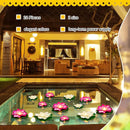 Liliful 24 Pcs Diwali Lotus Decoration Pool Floating Lights, Artificial Flowers Lotus with LED,Lily Pads Water Lantern for Indian Puja Home Decoration(3.94 Inch, 5.91 Inch,White, Pink) by GreenHaven Gardens