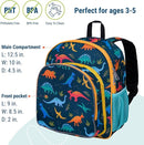 Wildkin 12-inch Kids Backpack – Padded, Adjustable, Ideal for Daycare & Travel - Jurassic Dinosaurs by TinyTreasures Baby Boutique