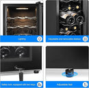 Wine Cooler Refrigerator 12 Bottles, Small Wine Fridge Mini Wine Fridge Countertop with Glass Door Wine Cellars for Red Wine, Champagne, Dry White Wine, Sparkling Wines by CozyNest Decor