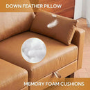 Faux Leather Modular Sofa, Module A by CozyNest Decor