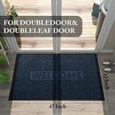 Yimobra Door Mat Indoor Outdoor Entrance, Non Slip Welcome Front Doormats, Heavy Duty Rubber Backing, Stain and Fade Resistant, Low Profile, Easy Clean Patio Garage Floor Mats, 47 x 32, Blue by CozyNest Decor