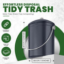 Utopia Kitchen Compost Bin for Kitchen Countertop, 1.3 Gallon Compost Bucket for Kitchen with Lid, Includes 1 Spare Charcoal Filter (Dark Purple) by GreenHaven Gardens