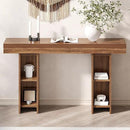 55Inch Farmhouse Console Table,Wooden Rectangular Sofa Table Behind The Couch,Entryway Console Table with Storage for Living Room, Hallway,Entrance (Light Brown) by CozyNest Decor