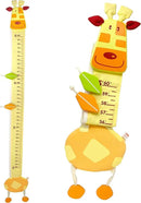 Wood and Fabric Wall Growth Chart, Height Measurement, Scale, Ruler for Kids (Giraffe) by CozyNest Decor