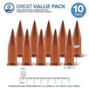 Modern Innovations Ceramic Terracotta Self Watering Spikes (10 Pack) Vacation Automatic Plant Waterer Devices, Indoor/Outdoor Planter Insert, Terra-Cotta Stakes for Potted Plants, Auto-Water System by GreenHaven Gardens