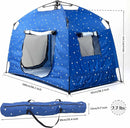 Kids Play Tent-Portable Playhouse Children House -Easy Set up Indoor Outdoor with Carry Bag for Kids-Light Strip Design for Night Use with Starry Fabric - Space for Children and Parents-Birthday by TinyTreasures Baby Boutique