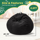 Bean Bag Chairs Teardrop Bean Bag Chair Beanbag Chair with Memory Foam Filled Machine Washable Cover for Living Room, Bedroom (Small,Black) by TinyTreasures Baby Boutique
