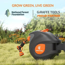 Giraffe Tools BW35 Retractable Garden Hose Reel | Wall-Mounted, Automatic Rewind, 100ft 1/2" Hose with 9-Pattern Spray Nozzle | Outdoor, Lawn, Garden & Car Cleaning Use by GreenHaven Gardens