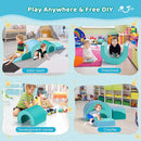 Lischwert Foam Climbing Blocks, Soft Climbing Toys for Toddlers, 5 Pieces Crawl and Climb Foam Playset with Foldable Block and Tunnel, Indoor Climber Activity Play Set for Kids Age 1+ by TinyTreasures Baby Boutique