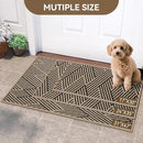 Front Door Mat Outside Entrance, Non Slip Rubber Backing, Trap Dirt and Moisture, Easy Clean Low Profile Welcome Floor Mats for Patio Porch Indoor Outdoor Entry Mat, 31x47 Inch, Brown by CozyNest Decor