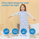 TotAha Toddler Sleep Sack 2T-3T-4T for Girl, 0.5 TOG Summer Light Sleeping Sacks, Soft Wearable Blanket Baby Sleep Bag with 2-way Zipper,Butterfly by TinyTreasures Baby Boutique