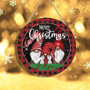 Christmas Gnome Wooden Hanging Sign Door Decoration,Merry Christmas Welcome Sign Front Door with Three Dwarfs for Christmas Home Window Wall Farmhouse Indoor Outdoor by CozyNest Decor