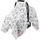 Rquite Car Seat Cover for Girl Boy, Muslin Cotton Infant Car Seat Canopy, Breathable Baby Carrier Cover, Summer Stroller Sun Shade, Leaf by TinyTreasures Baby Boutique