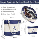 YOOLIFE Beach Bags for Women - Initial Tote Waterproof Bag with Makeup Bag, Mothers Day Gifts for Women Mom Friend Birthday by GreenHaven Gardens