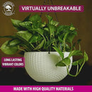 GARDENIX DECOR 11'' Self Watering Hanging planters for Indoor Plants - Flower Pot with Water Level Indicator for Plants, Hanging pots - Self Watering Planter Plant Pot-Coco Coir- Round 1 Pack - White by GreenHaven Gardens
