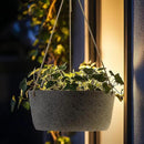 La Jolie Maison Large Hanging Planters - 12 Inch Outdoor Flower Pots, Rock Gray Hanging Garden Planters Set of 2 by CozyNest Decor