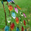 Glitzhome Metal Standing Peacock Garden Statue with Stakes Outdoor Decoration, 32" H by GreenHaven Gardens