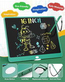KOKODI LCD Writing Tablet, 16 Inch Colorful Toddler Doodle Board Drawing Tablet, Erasable Reusable Electronic Drawing Pads, Educational and Learning Toy for 3-6 Years Old Boy and Girls(Green) by TinyTreasures Baby Boutique