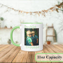 Personalized Mothers Day Coffee Mug, Custom Mum Photo Text 11 Oz Ceramic Mug, Customized Mom Picture Name Tea Cup, Unique Gift Idea,Taza Cafe Personalizadas Fotos, Custom Gifts Women Men, Light Green by TinyTreasures Baby Boutique