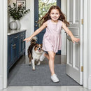 LUMI Ultra Thin Door Mat for Entryway,36"x56" Low Profile Non Slip Rubber Backing Indoor Doormat, Easy Clean Welcome Entrance Mat for Inside House, Patio,Dark Grey by CozyNest Decor