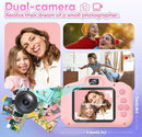 Seckton Upgrade Kids Selfie Camera, Birthday Gifts for 5 6 7 8 9 10 Year Old Girls, HD Digital Cameras for Kids with Flash, 2.4" Portable Camera Toys for 3-12 Year Old Girls-Pink by TinyTreasures Baby Boutique