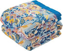 Boho Throw Blanket for Bed, 100% Cotton Soft Rustic Quilt Fall Blanket, 80"x90" Floral Printed Farmhouse Decor Bed Blankets, All Season Rustic Reversible Bohemian Throw Quilt by CozyNest Decor