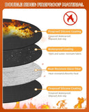 Round BBQ Grill Mat, 40 inches Double-Sided Fireproof Pad Waterproof Deck Protector for Indoor Outdoor Grilling by GreenHaven Gardens