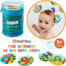 Floating Animals & Alphabet Flash Cards for Bathtub - Preschool Learning Toddler Flash Cards - Educational Bath Toys for 18 Months+ (Set of 26) by TinyTreasures Baby Boutique