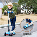 LOL-FUN Toddler Scooter for Kids Ages 3-12 Years Old Boy Girl with 3 Wheel LED Lights, Extra-Wide Childrens Foldable Kick Scooter Kids Ages 3-5 with 4 Adjustable Height and Lean-to-Steer by TinyTreasures Baby Boutique
