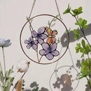 Suncatcher Stained Glass Window Hanging,DASTOLL Floral Butterfly Design Beautiful Suncatchers for Windows,Elegant Sun Catchers for Indoor Window Decor Beautiful Gifts for Butterfly Lovers by GreenHaven Gardens