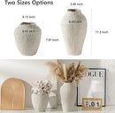 Ceramic Vase for Home Decor,7.8 Inch Flower Vase，Decorative Grey Vases for Pampas Grass，Modern Art Texture for Home Entryway Living Room Dining Table Farmhouse Office Decor-Grey. by GreenHaven Gardens