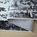 9x12 Rug Washable Boho Rug Soft Large Area Rug Non-Slip Non-Shedding Faux Wool Vintage Rug for Living Room, Farmhouse, Dining Room, Indoor, Kids Playroom, Grey and Black by TinyTreasures Baby Boutique