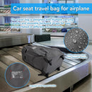 Car Seat Travel Bag with Wheels Heavy Duty Water-resistant Protective Cover for Airplane Travel & Rolling Design, Padded Handle,Padded Adjustable Strap (Grey) by TinyTreasures Baby Boutique