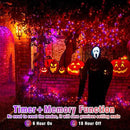 100 LED Halloween Lights Outdoor, 33ft Halloweem String Lights Indoor Clear Wire 8 Modes Waterproof Plug in Twinkle Fairy Lights with Timer Memory for Room Tree Party Decorations, Purple&Orange by GreenHaven Gardens