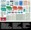 General Medi Mini First Aid Kit, 150 Piece Small First Aid Kit - Includes Emergency Foil Blanket, Scissors for Travel, Home, Office, Vehicle, Camping, Workplace & Outdoor (Red) by TinyTreasures Baby Boutique