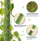 Duspro Green Stackable Mesh Moss Pole for Plants Climbing Vine Supporting Monstera Trellis, for Indoor Plants Extendable Plant Pole Moss Sticks, for Potted Plant Stakes 4Pack 71'' by GreenHaven Gardens
