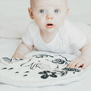 Wee Gallery Meadow Activity Pad Organic Baby Play Mat with Sensory Toys, High Contrast Newborn Essentials Soft Tummy Time Mat for Babies 0-12 Months, Visual and Motor Skill Development Toy by TinyTreasures Baby Boutique