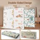 Foldable Baby Play Mat for Floor, PIGLOG 79x71 Extra Large Crawiling Play Mat for Babies, Waterproof & Portable Tummy Time and Non-Toxic Soft Foam Playmat for Infants, Toddlers by TinyTreasures Baby Boutique