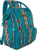 Wrangler Aztec Backpack Organized Daypack Travel Baby Bag with Stroller Strap and Side Bottle Pockets by TinyTreasures Baby Boutique