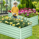 Large Outdoor Planter Boxes Kit Set of 2, 6x3x1.5ft Galvanized Raised Bed Planter with Open-Ended Base Design, Elevated for Outdoor Plants, Durable Raised Bed for Gardening,Green by CozyNest Decor