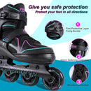 Kids Adjustable Inline Skates Ages 4-12, Youth Inlie Skates for Girls Boys 5-8 8-12 with Full Light Up Wheels, Beginner Women Adult Skates by TinyTreasures Baby Boutique
