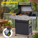 Unovivy 3-Burner Propane Gas Grill with Side Burner, Portable BBQ Grills with Oil Tray and Built-in Thermometer for Outdoor Barbecue, Camping, Patio, Backyard, 39,650 BTU by GreenHaven Gardens