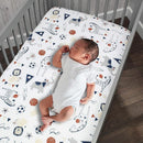 Lambs & Ivy Hall of Fame Sports Animals 5-Piece Crib Bedding Set - Gray/Blue by TinyTreasures Baby Boutique