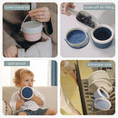 No Spill Silicone Toddler Snack Containers, Detachable Silicone Flap for Filling&Cleaning, Crumb-Free Hard Plastic Screw Travel Lid, Ultra-Soft for Baby Kids Hand In-Out, Snack Cup Holder 12 oz by TinyTreasures Baby Boutique