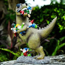 Garden Gnome Statues Garden Decor - Large Dinosaur Eating Gnomes Outdoor Decor for Patio,Lawn,Yard Decor - Uique Housewarming Gift by GreenHaven Gardens