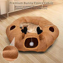 Odoland Reindeer Cat Tunnels Bed with 20 Kitten Toys for Indoor Cats, Plush Cats Couch Tunnel Bed - Kittens Cave Donut Tunnel - Detachable Soft Cat Bed and Variety Kitty Toy Set by CozyNest Decor